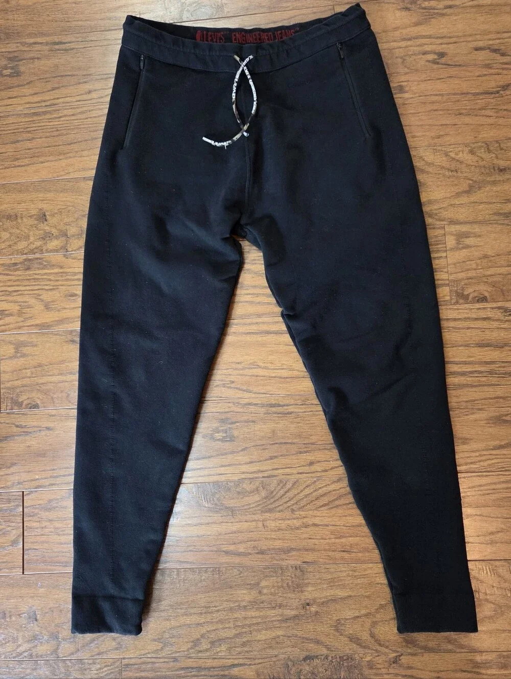 Levis Premium Knit Joggers Mens Medium Black Engineered Jeans 3D Stretch Pants